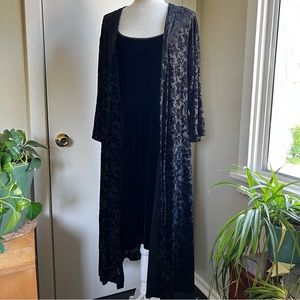 Sheer burnout velvet duster